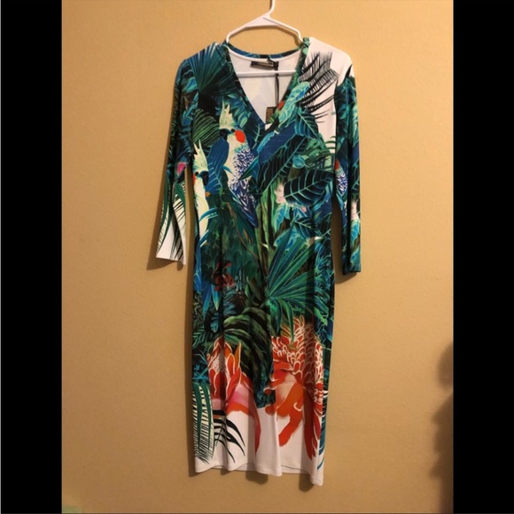 Roberto Cavalli Tropical Dress, sz M - Picture 2 of 4